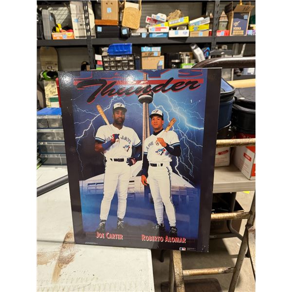 Joe Carter and Roberto Alamar baseball picture