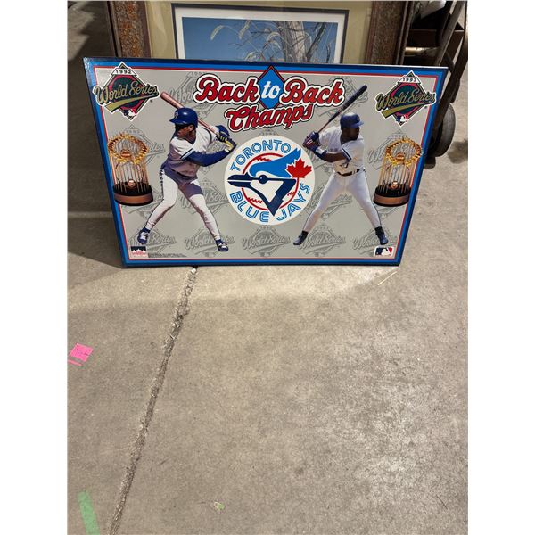 Toronto Blue Jays back to back champs baseball wall hanging
