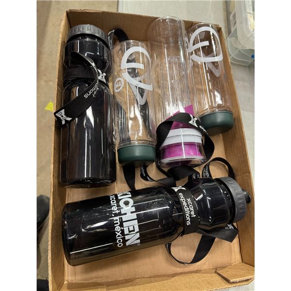 Water bottles, etc.