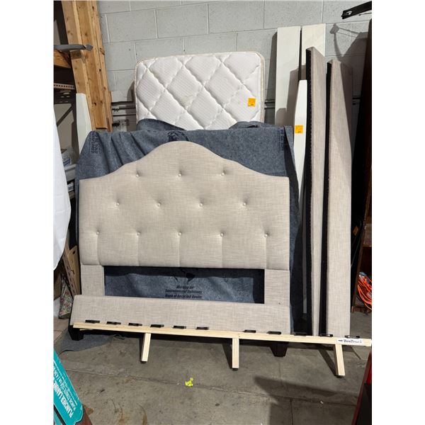 Double headboard, footboard rails