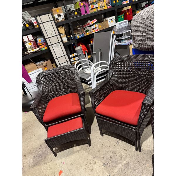 Patio chairs with Ottomans  (2)