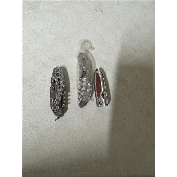 Pocket knives and bottle opener