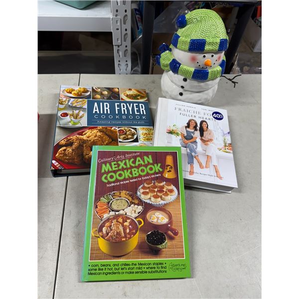 Cookbooks and cookie jar
