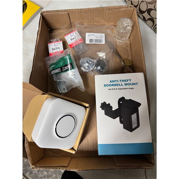 Nightlight, knobs, screws, doorbell, mount, etc.