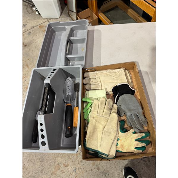 Gardening items and gloves