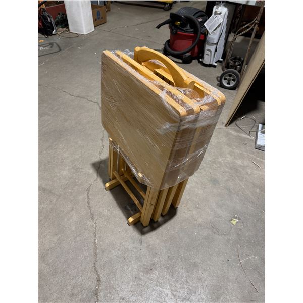 TV tables on stand