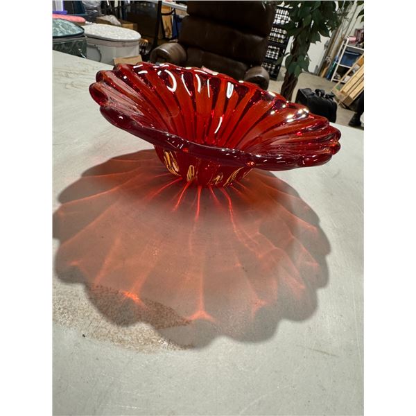 Heavy art glass bowl