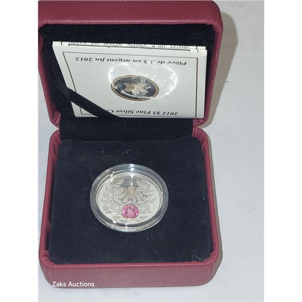 RCM 2012 $3 Birthstone Silver Dollar