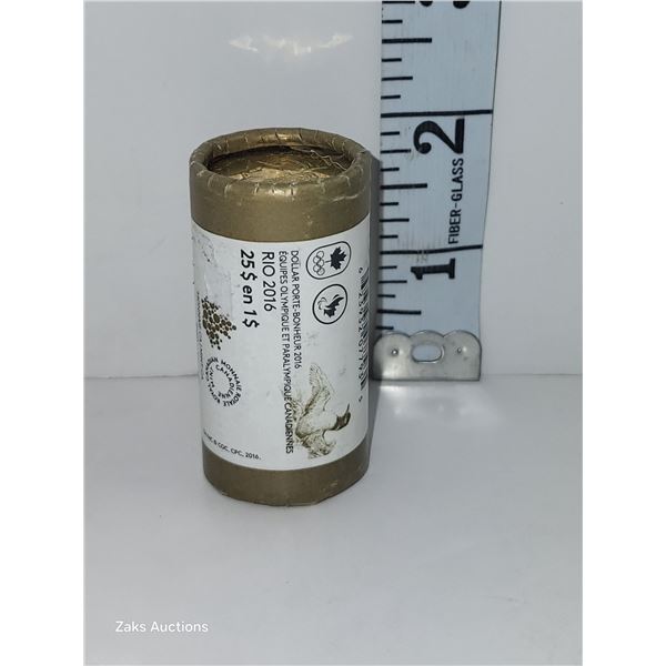 RCM 2016 $25 Roll of Loonies Olympic Lucky Loonie