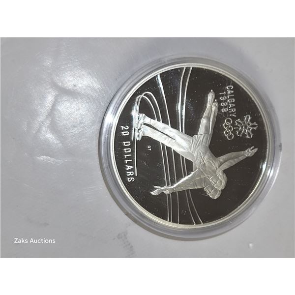 RCM 1988 Olympic $20 Silver Dollar Proof Pairs Figure Skating