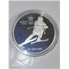 RCM 1988 Olympic $20 Silver Dollar Proof Downhill Skiing