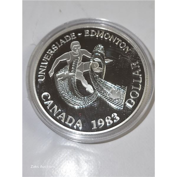 RCM Proof 1983 Silver Dollar Universiade