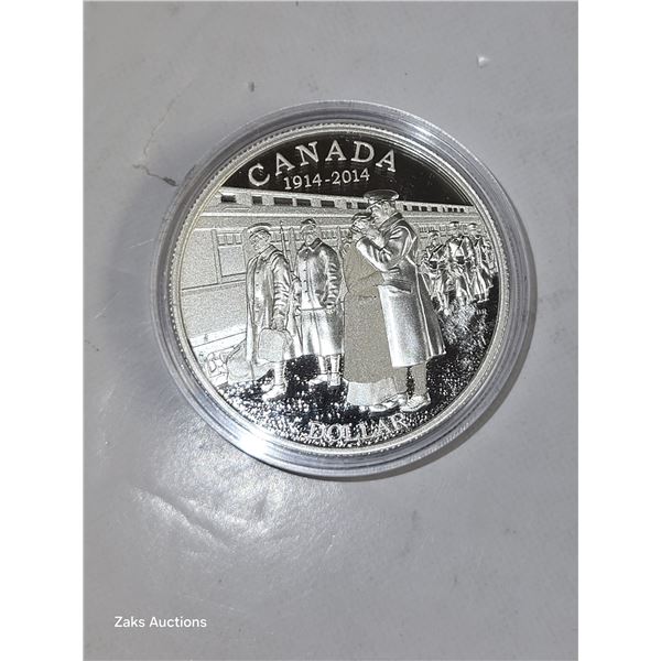 RCM Proof 1914-2014 WW1 Silver Dollar Anniversary