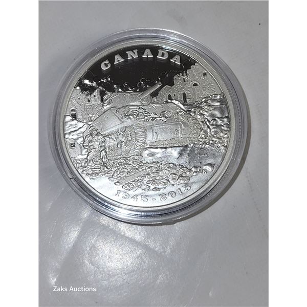 RCM Proof 2015 $20 Silver Dollar Tank 1945-2015