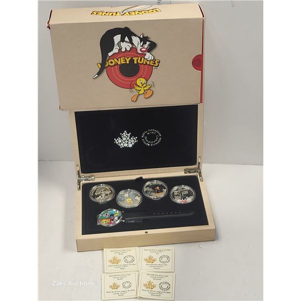 Looney Tunes 2015 $20 Silver Dollars Box Set Bugs Tweety Daffy 4oz