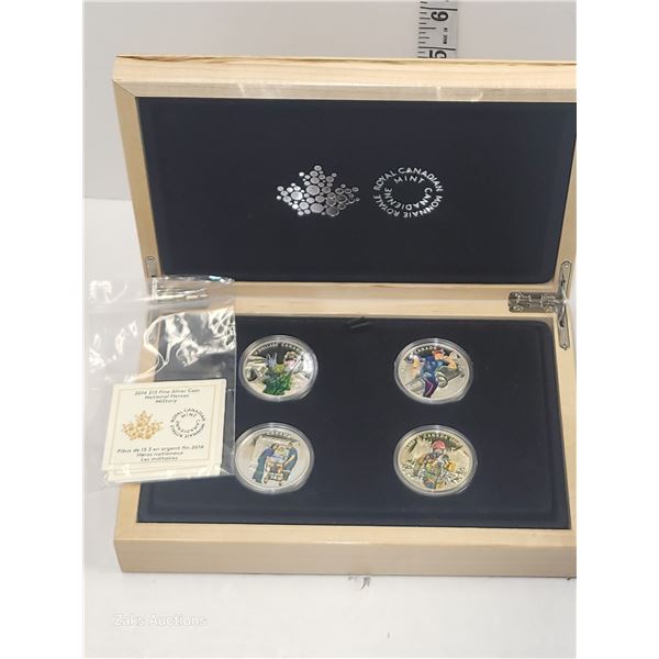 RCM Box Set 2016 $15 Silver Dollars National Heroes Army Medics Cops 4oz