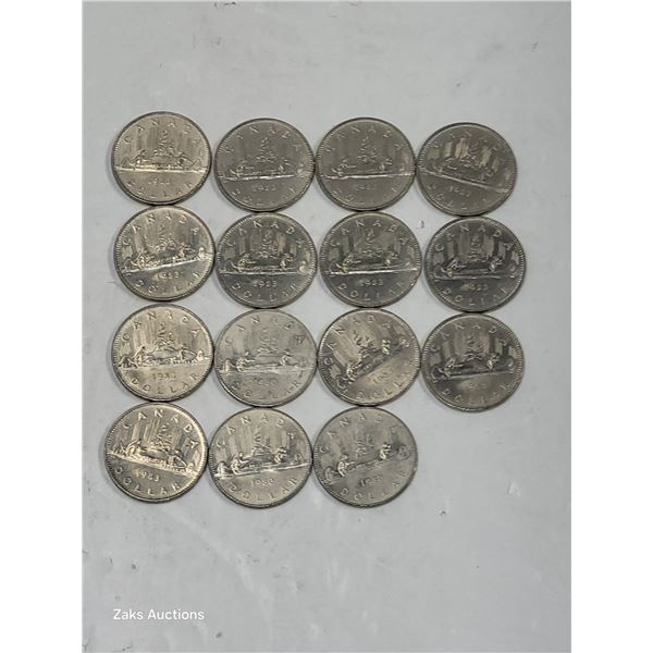 15 CAD Dollars 12x1983 3x1980 Coins