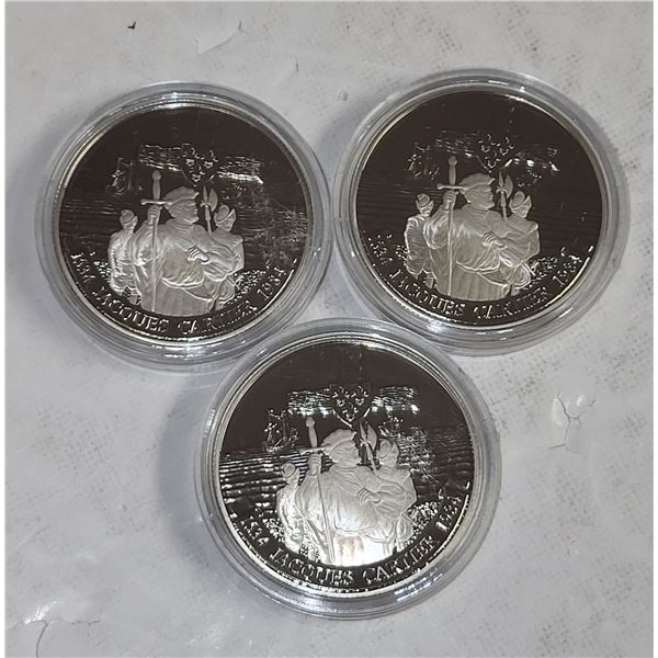3 x RCM 1984 Proof Coins Jacques Cartier 1534-1984