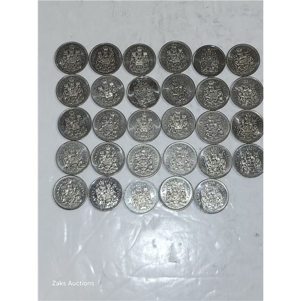 29X CAD Half Dollars Various Years Coins