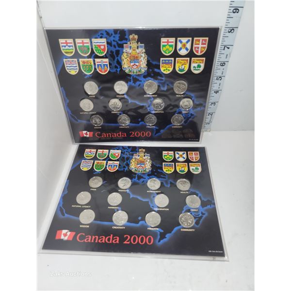 2 X CANADA 2000 Collectors Quarters Sets Proofs