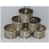 6 X Antique Silver Napkin Rings Approximately 3 OZ