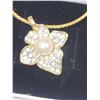 Image 2 : Vintge Signed Butler Simulated Pearl & Crystal Pendant Necklace