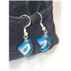 Image 2 : 925 Twisted Blown Glass Evil Eye Pierced Earrings