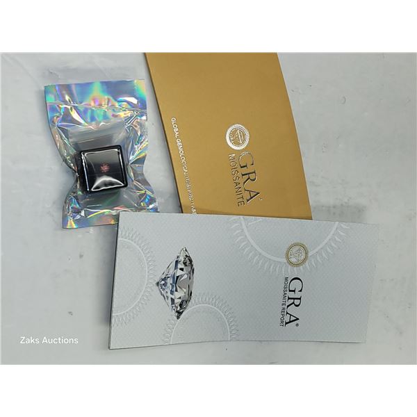 GRA Certified 1 Carat Red Round 6.5mm Moissanite Gemstone