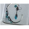 Image 6 : Open Bangle Cuff Turquoise Bracelet & Earrings