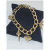Vintage Stalla and Dot Wonderland Goldtone Charm Bracelet