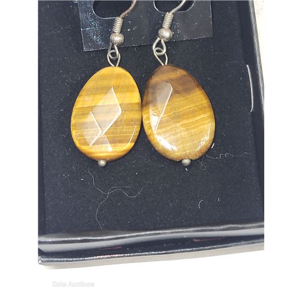 Piar of Tigers Eye Drop Earrings