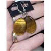 Image 4 : Piar of Tigers Eye Drop Earrings