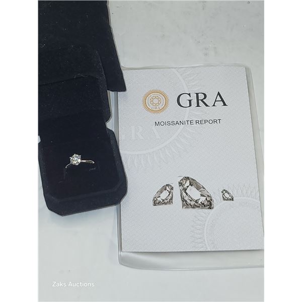 925 Sterling Silver 1 Carat Moissanite Ring
