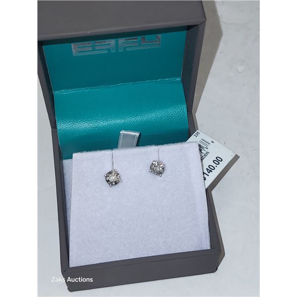 New Boxed .09 Carat Diamond Earrings by Effy: CW: 0 J, 13 w/Tags