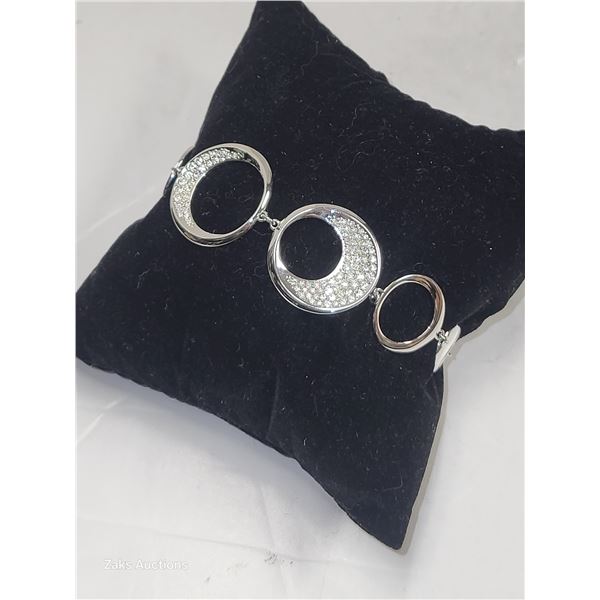 Swarovski Crystal Ragtime Bracelet Rhodium Plated