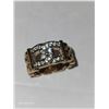 Image 2 : Rhinestone Double Horseshoe Ring Stamped SEP