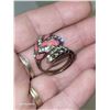 Image 7 : Vintage Enamel & Rhinestone Feather Wraparound Ring