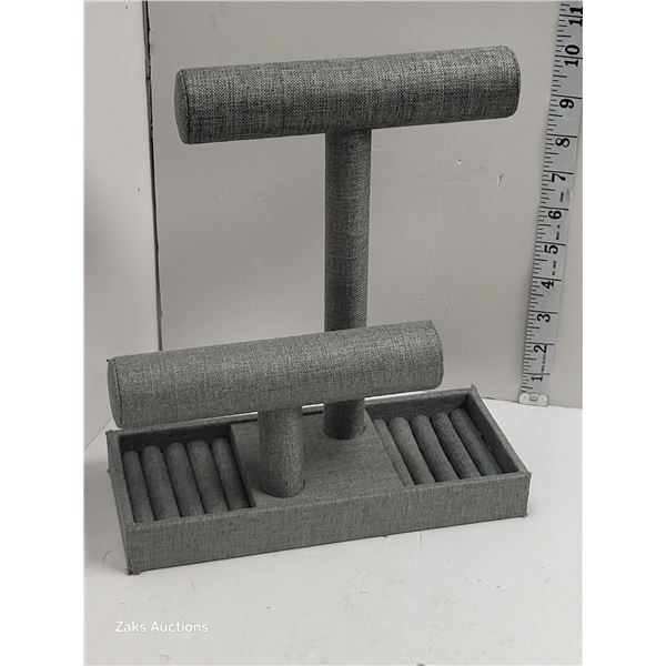 Grey Fabric Jewellery Stand