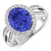 Image 1 : 14KT White Gold 3.43ctw Tanzanite and Diamond Ring
