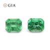 Image 1 : Pretty 2.99 Ct GIA Certified Natural Emerald Pair