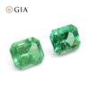 Image 2 : Pretty 2.99 Ct GIA Certified Natural Emerald Pair