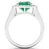 Image 4 : 14KT White Gold 2.07ct Zambian Emerald and Diamond Ring