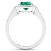 Image 4 : 14KT White Gold 1.53ctw Zambian Emerald and Diamond Ring