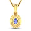 Image 3 : 14KT Yellow Gold 0.62ctw Tanzanite and Diamond Pendant
