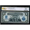 Image 1 : 1899 $2 Mini Porthole Silver Certificate PCGS 35