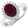Image 3 : 14KT White Gold 1.50ct Ruby and Diamond Ring