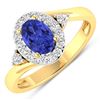 Image 1 : 14KT Yellow Gold 0.62ctw Tanzanite and Diamond Ring