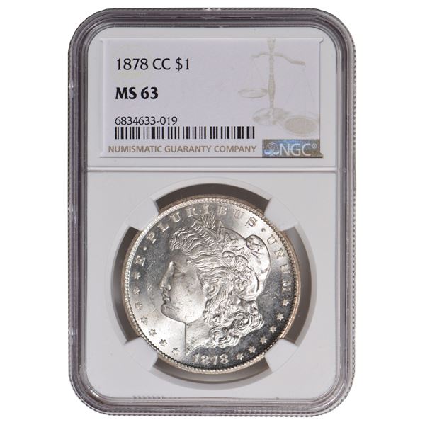 1878-CC $1 Morgan Silver Dollar NGC MS63