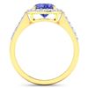 Image 4 : 14KT Yellow Gold 1.41ctw Tanzanite and Diamond Ring