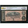 Image 1 : 1864 $5 T-69 Confederate PCGS 63PPQ